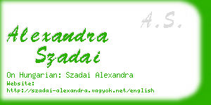 alexandra szadai business card